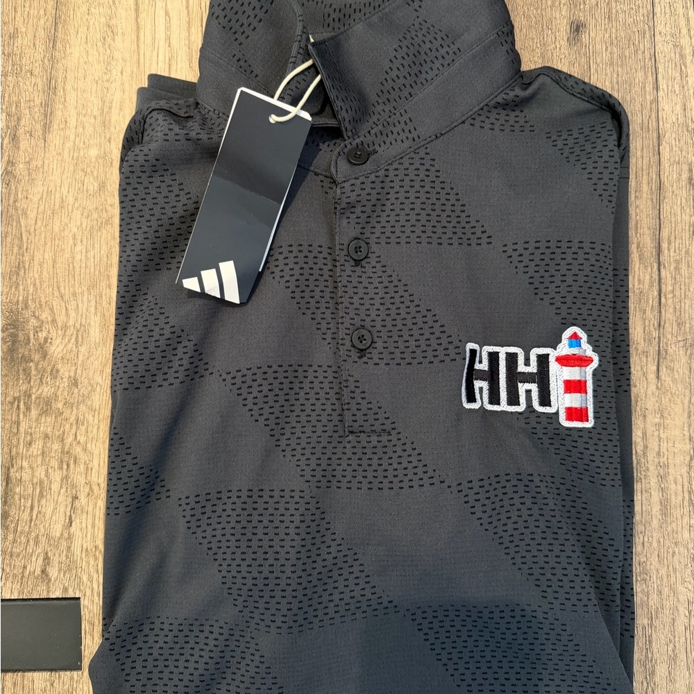 Adidas Gray Textured Polo Shirt